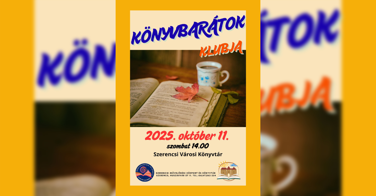 Könyvbarátok klubja – 2025.10.11.
