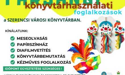 Farsangi könyvtárhasználati foglalkozások