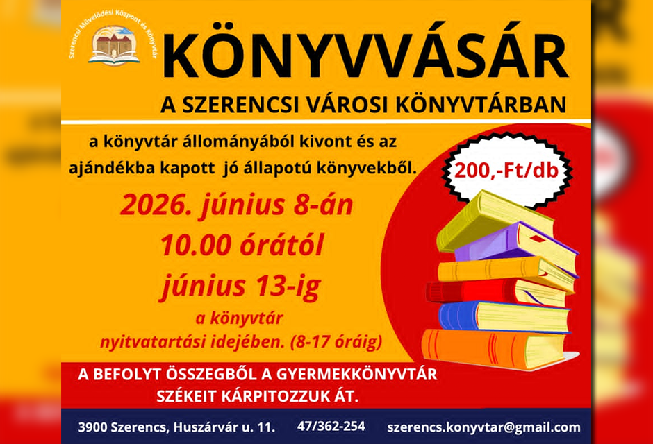 Könyvvásár – 2026. június 8-13.
