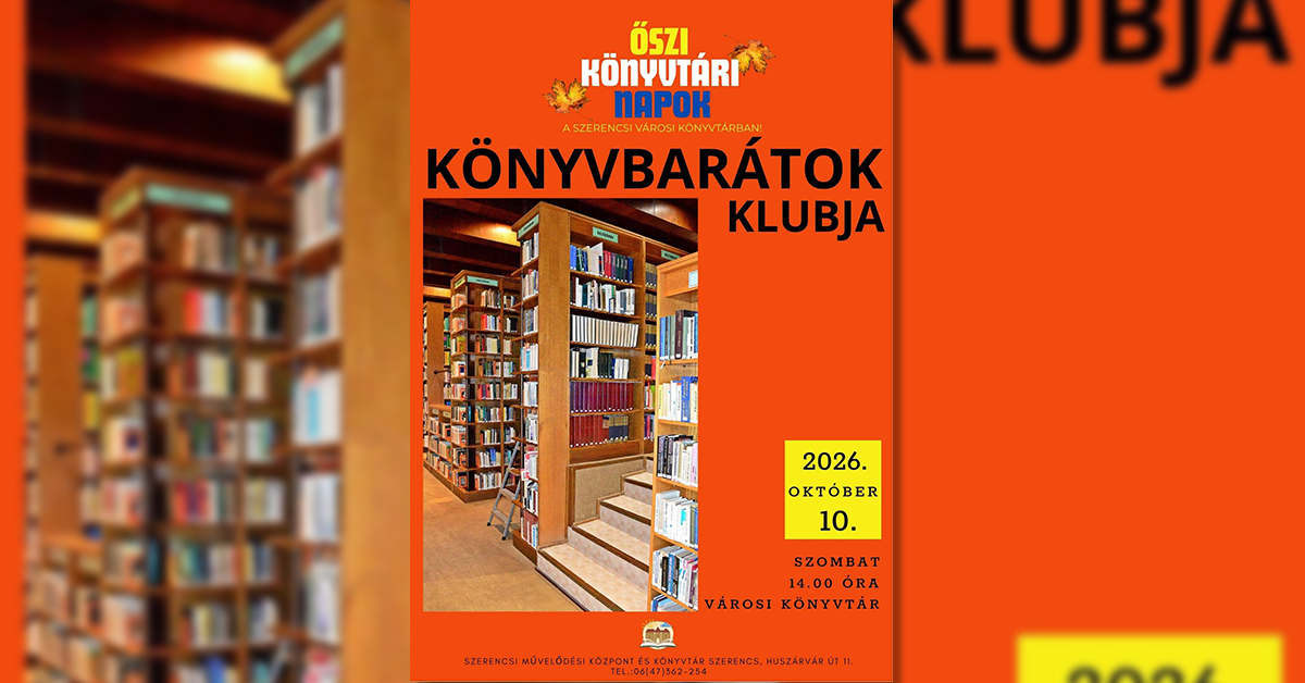 Könyvbarátok klubja – 2026. október 10.